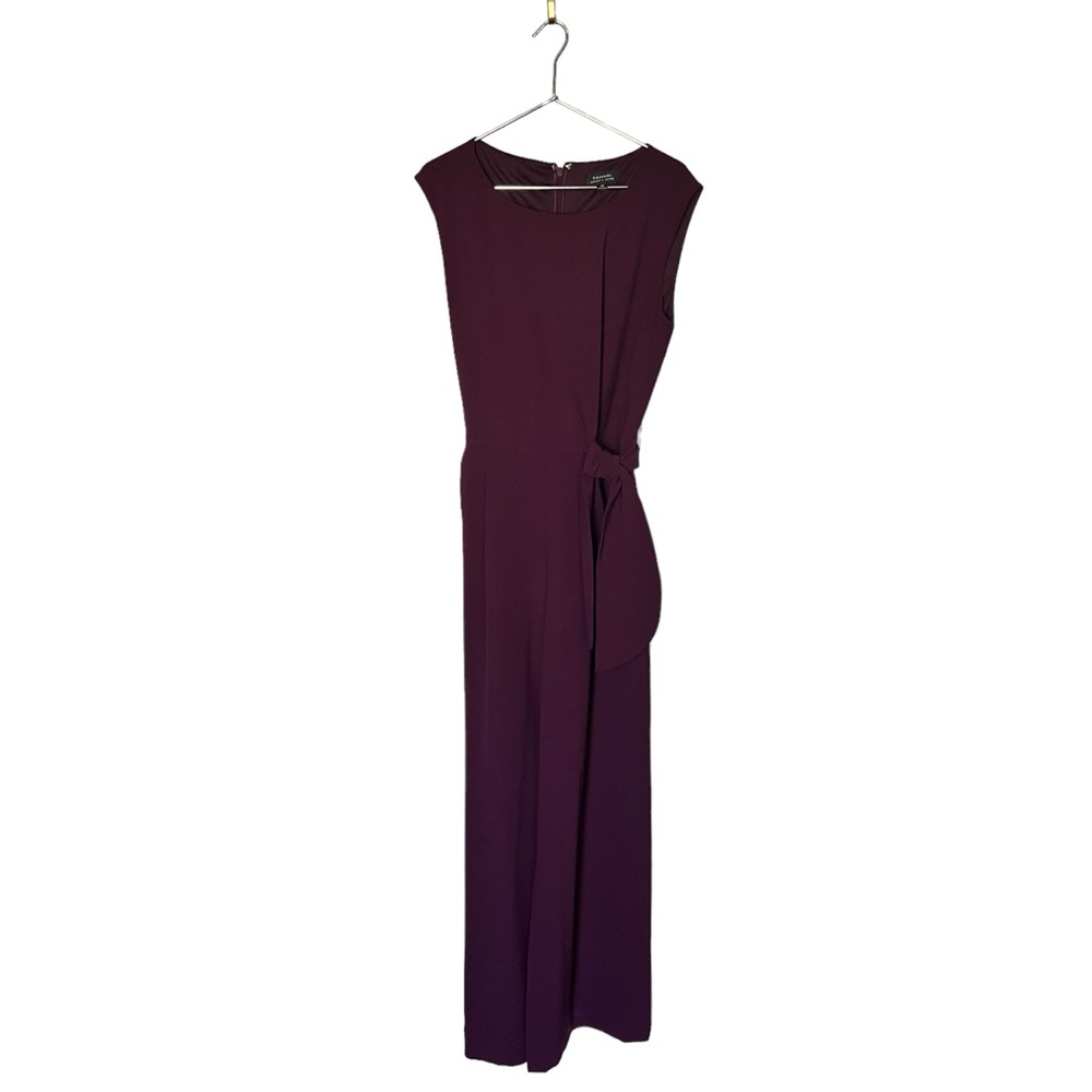 TAHARI Arthur Levine Side Tie Wide Leg Jumper Jumpsuit Womens Size 10